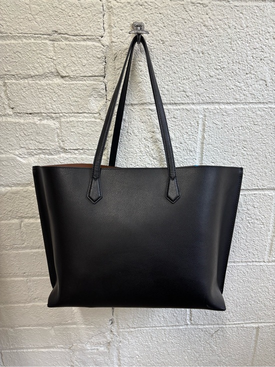 Quince Handbags - Quince Black Italian Leather Triple Compartment Shopper Tote